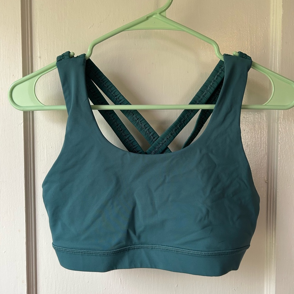 Lululemon Teal Cross-back Sports Bra